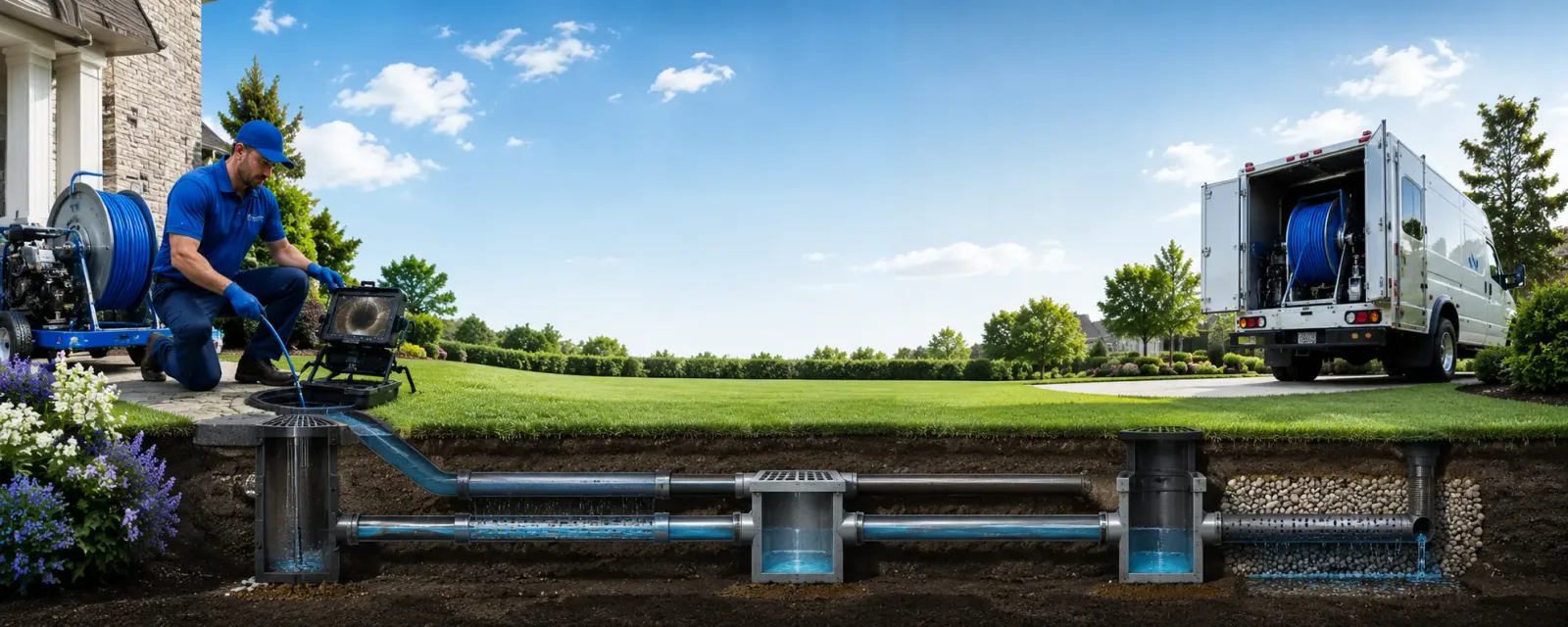 Outdoor drain cleaning information for Derwent, OH